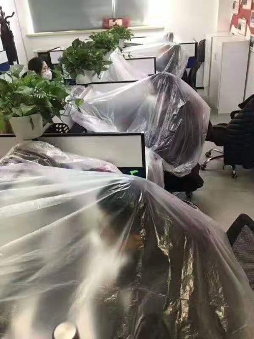 careful chinese office workers