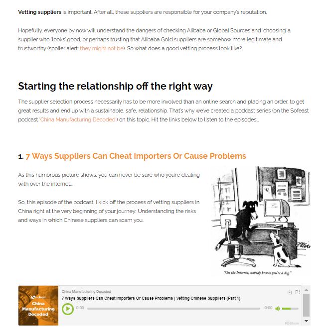 vetting suppliers blog post excerpt