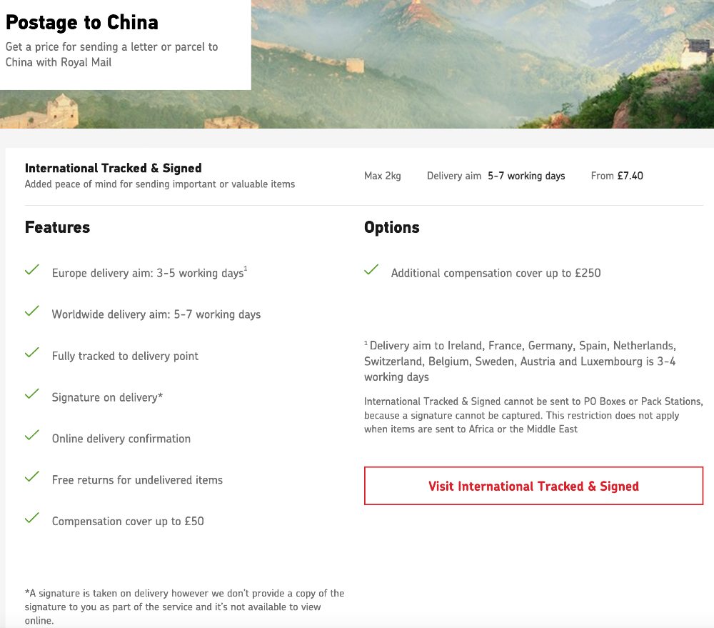 post office example costs
