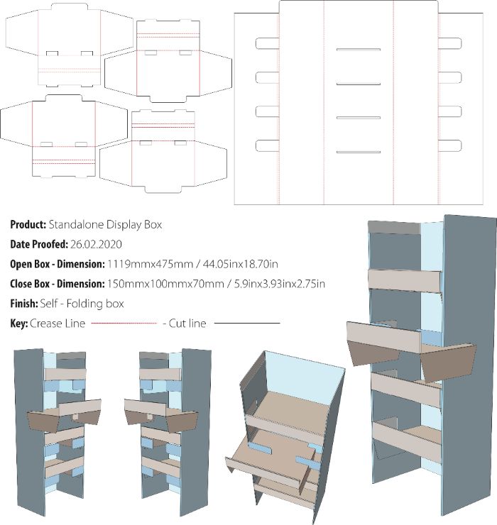 flat pack retail display box